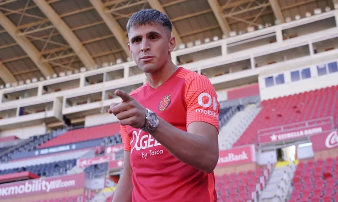 Giovanni González en el estadio de Mallorca