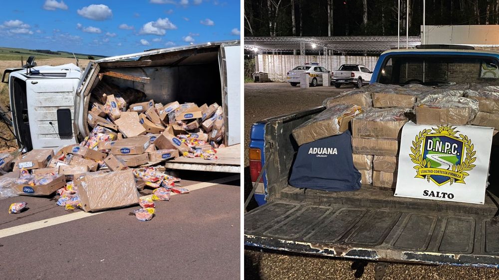 Contrabando de pollo detectado en zonas de Durazno y Salto.