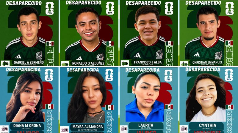 El "álbum mundialista de desaparecidos" de un colectivo de búsqueda en México