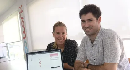 Martina Möring y Alejandro Lozdziejski, socios de Sur 3D