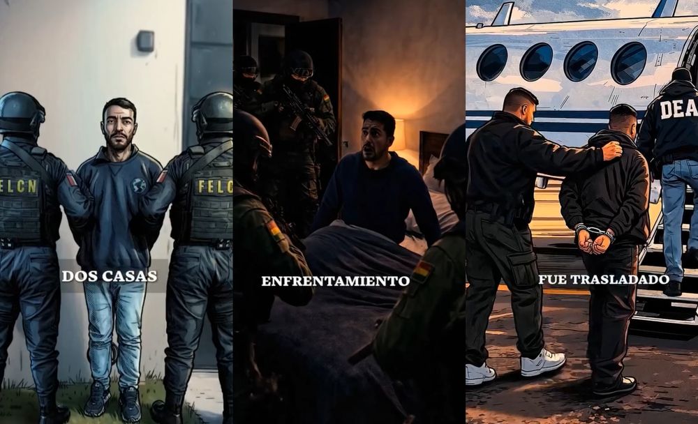 Capturas del video sobre captura de Sebastián Marset