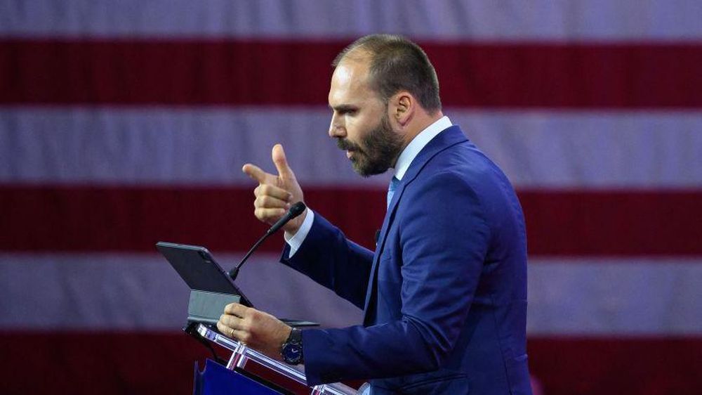 Eduardo Bolsonaro podría competir para las presidenciales de 2026 en Brasil.