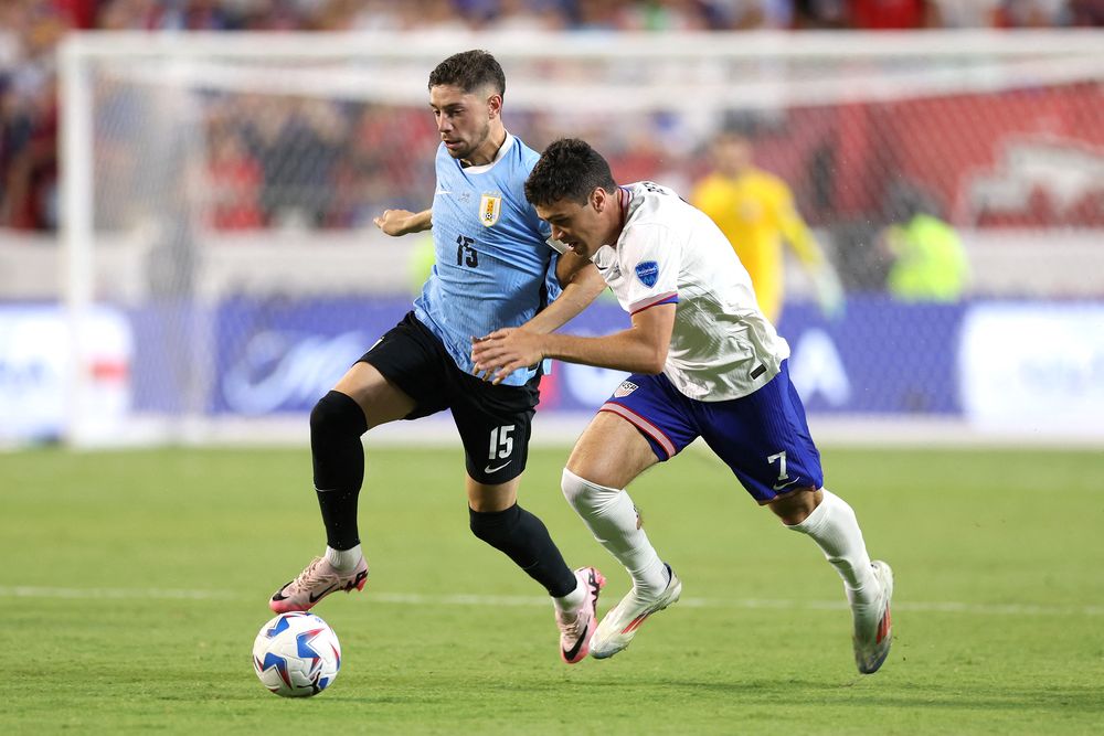Federico Valverde de la selección de Uruguay y Gio Reyna