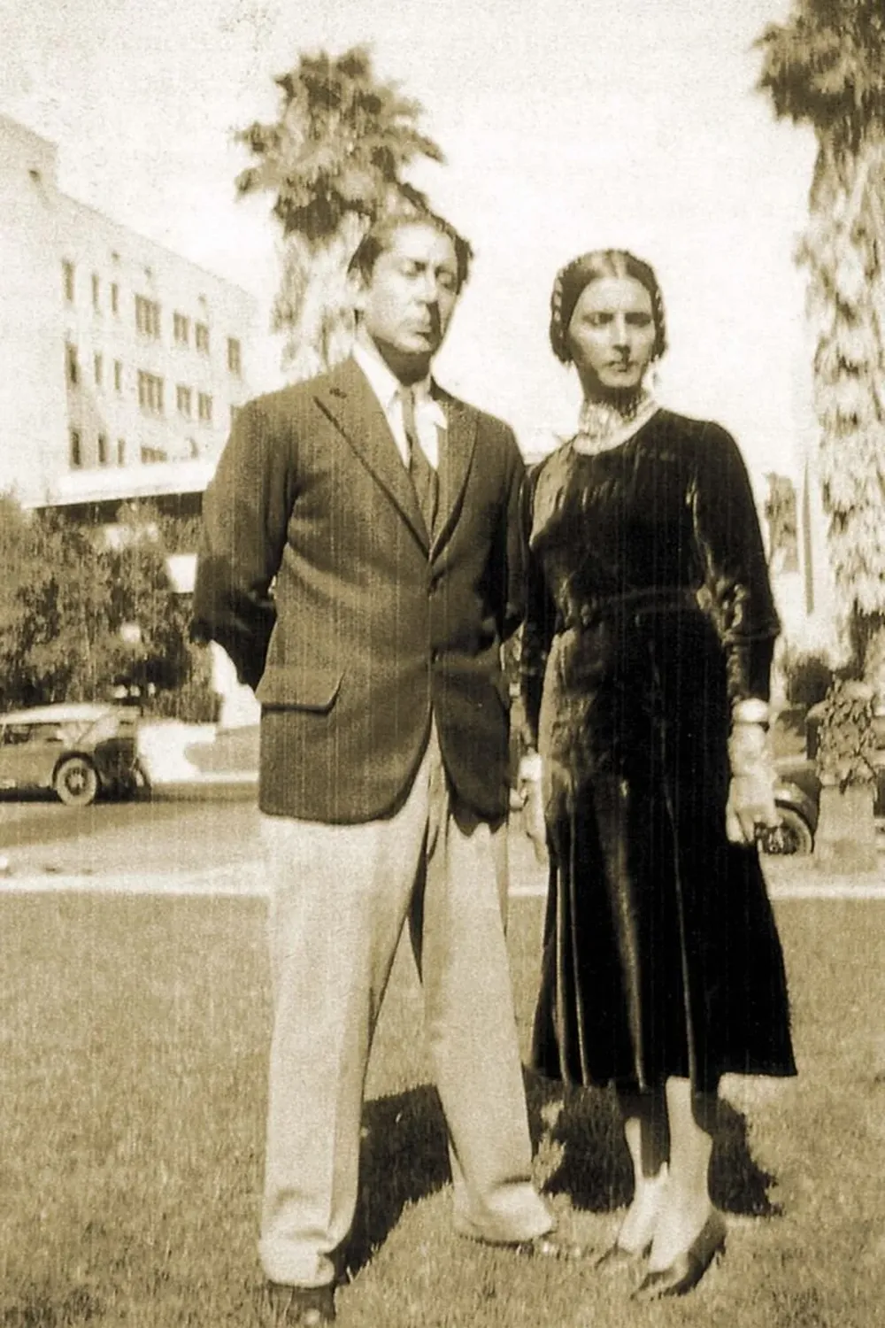 Blanca Luz con el muralista mexicano Siqueiros