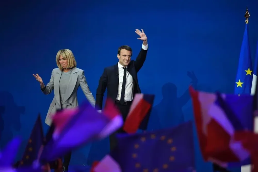 Brigitte y Emmanuel Macron, en un acto el pasado 23 de abril.