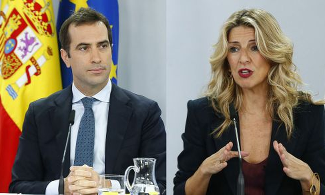 Yolanda Díaz y Carlos Cuerpo