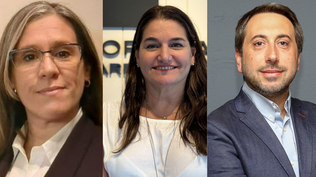 Laura García, Marcela Bensión y Andrés Ciccariello