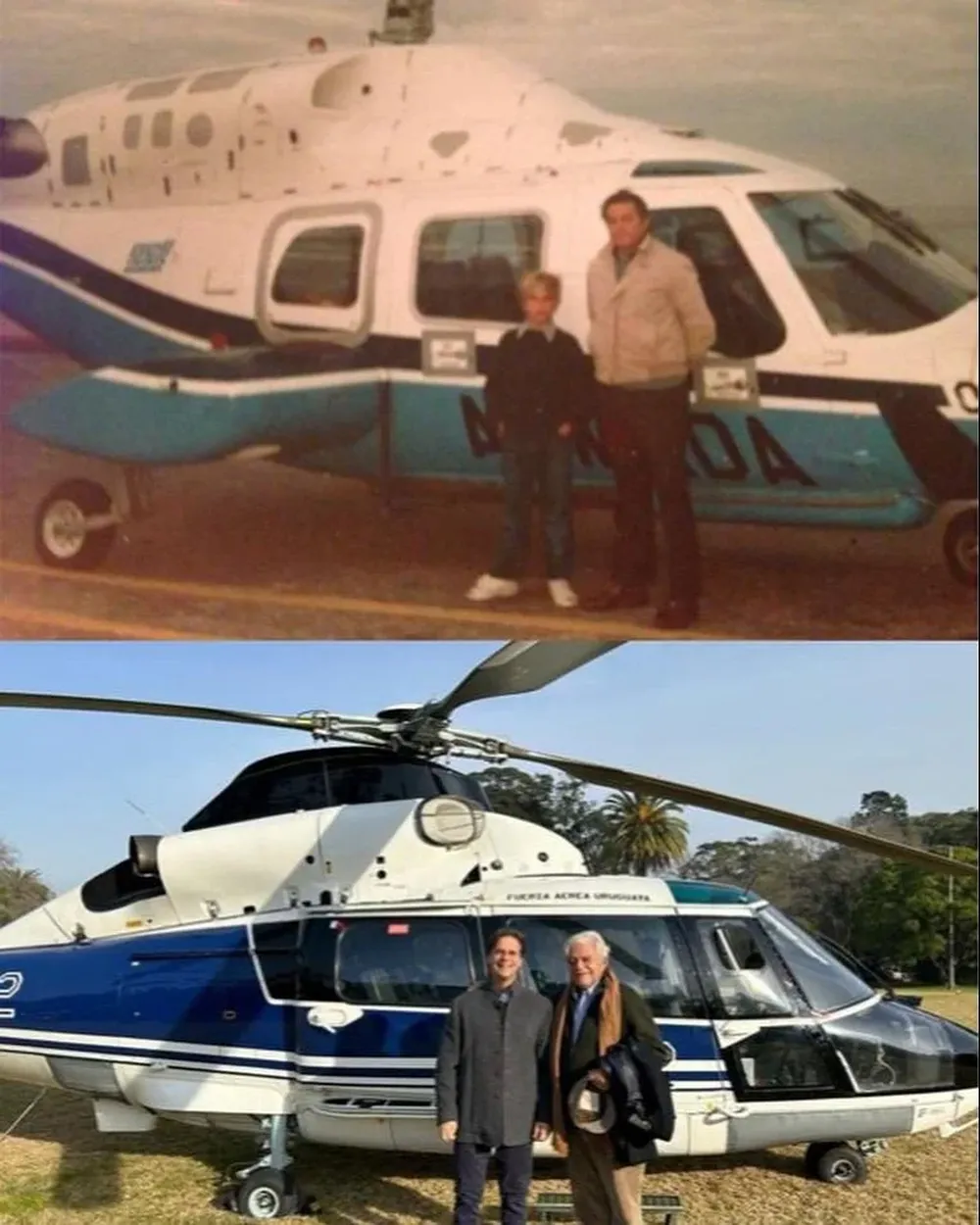 Luis Alberto Lacalle junto a Luis Lacalle Pou
