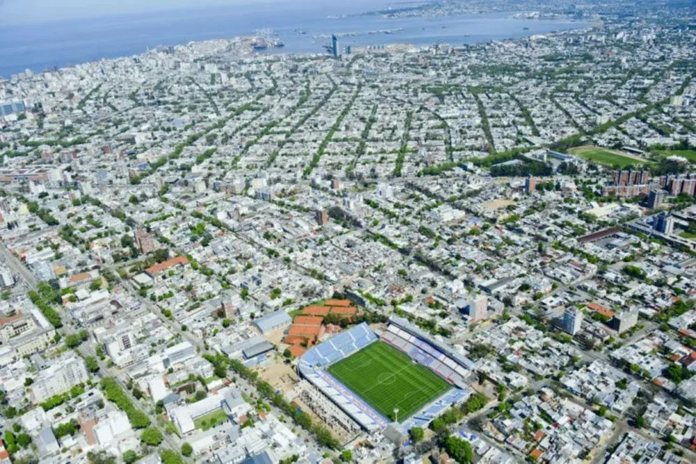 Vista aérea de Montevideo.
