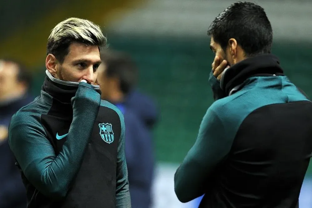 Suárez y Messi en el Celtic Park