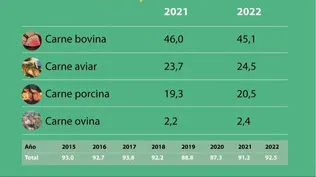 En el consumo global se dio una recuperación desde 2021.