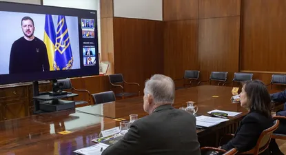 La ministra de Defensa, Margarita Robles, participa en una reunión del Grupo de Contacto para la Defensa de Ucrania.