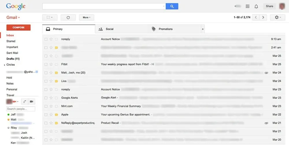 Gmail para Android La primera app de Gmail para Android fue lanzada en 2008 para el teléfono T-Mobile G1. Hoy, la app ha sido descargada cerca de mil millones de veces desde Google Play.
