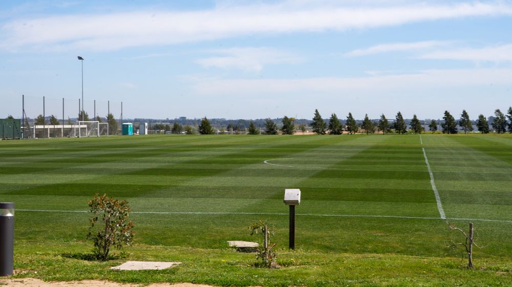 Dos de las siete canchas del complejo de Montevideo City Torque