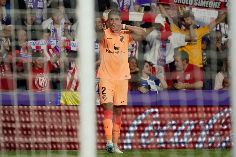 Josema Giménez celebra su gol ante Valladolid