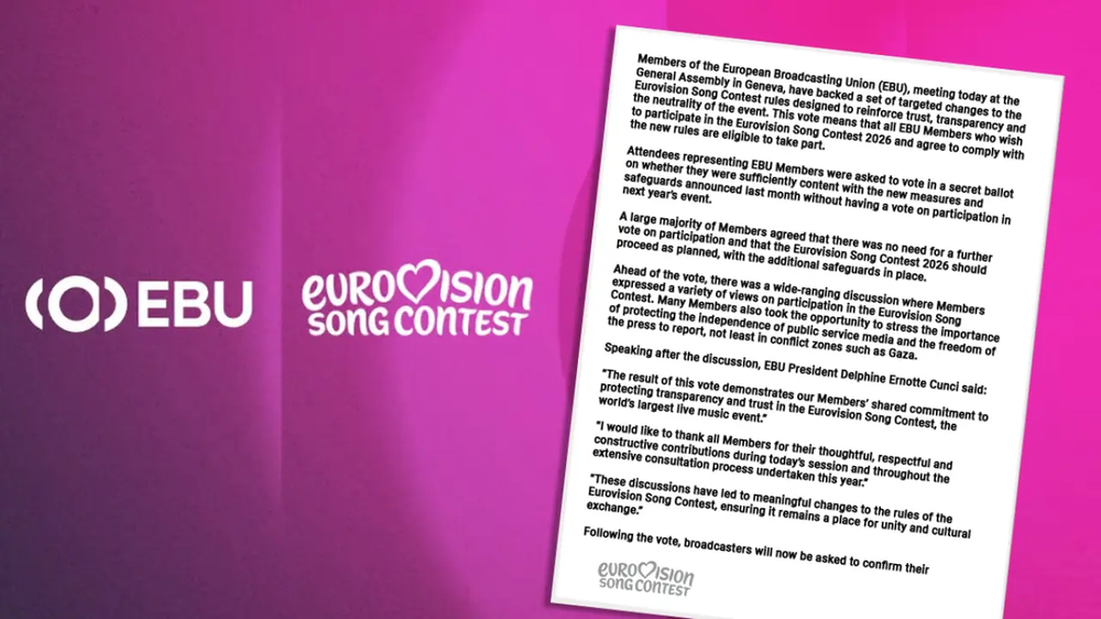 Comunicado oficial de la UER sobre la continuidad de Israel en Eurovisión