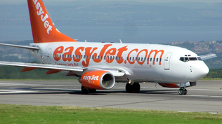 Una de las aeronaves de la empresa Easyjet.