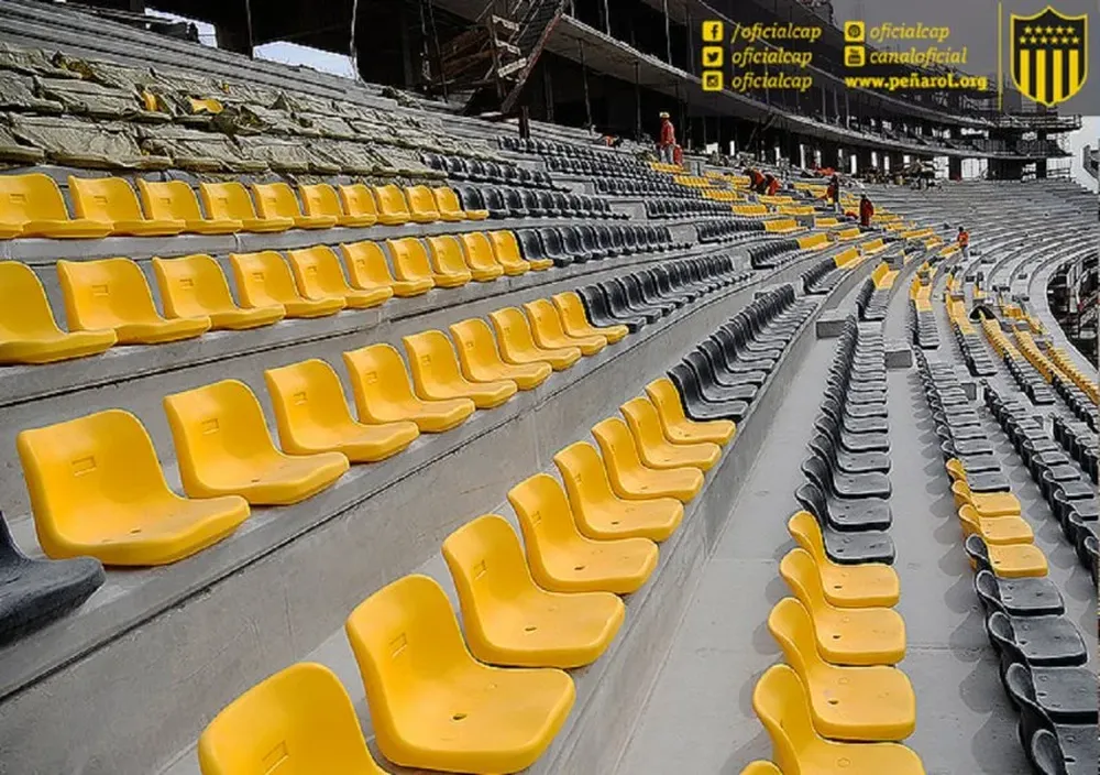 Las butacas en el estadio de Peñarol
