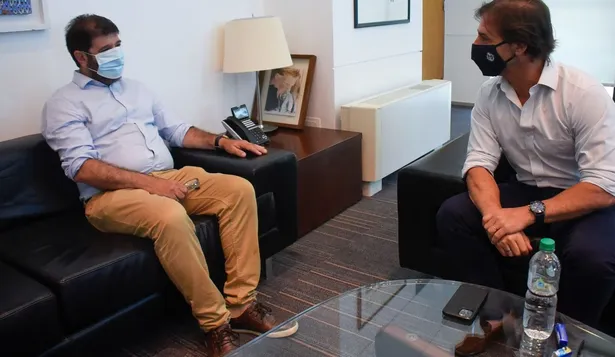 Lacalle y Fernando Pereira reunidos en Torre Ejecutiva