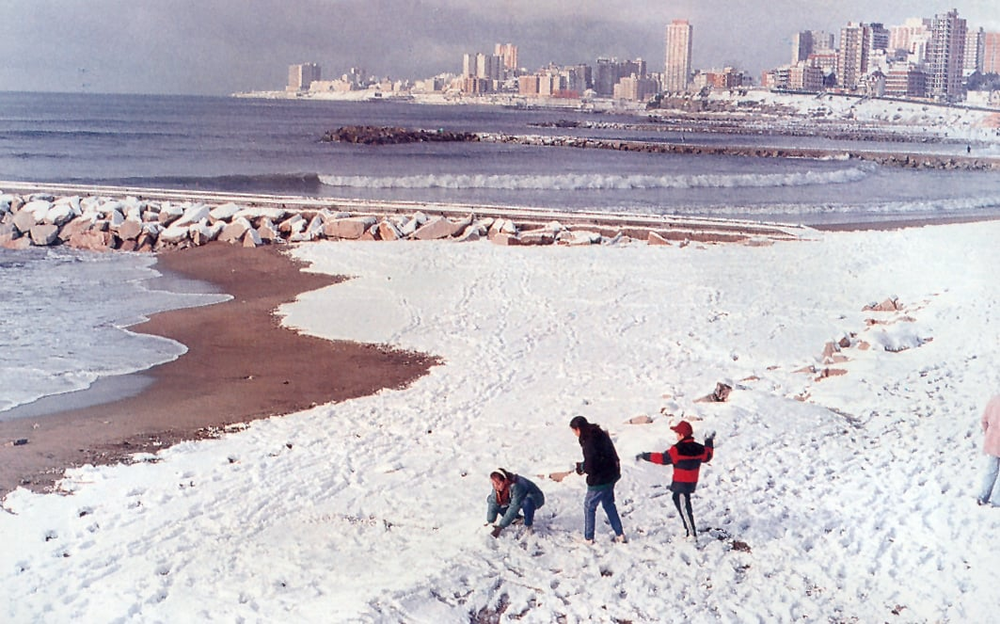 La histórica nevada de Mar del Plata