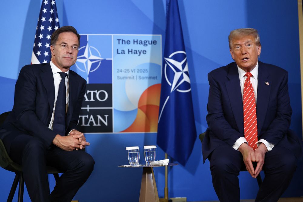 Rutte y Trump en la cumbre de la OTAN en La Haya