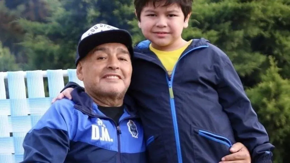 Diego Maradona y su hijo, Dieguito Fernando