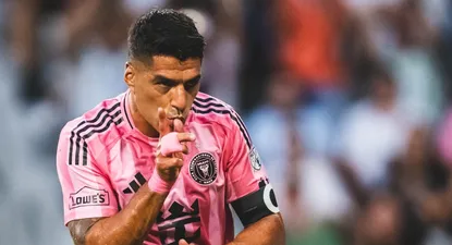 Luis Suárez celebra uno de sus goles con el Inter Miami ante el Chicago Fire
