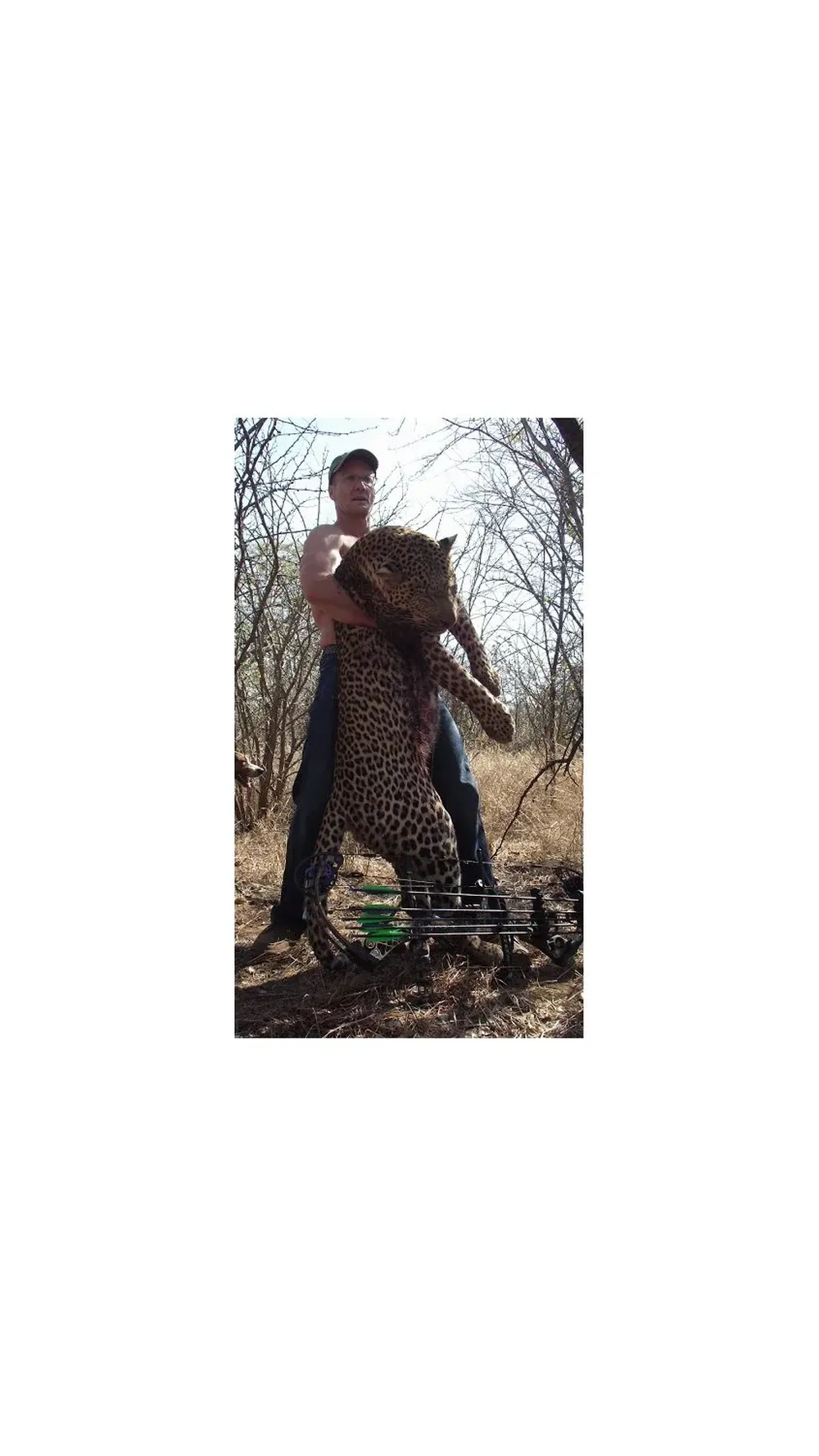 Palmer tras la cacería de un leopardo