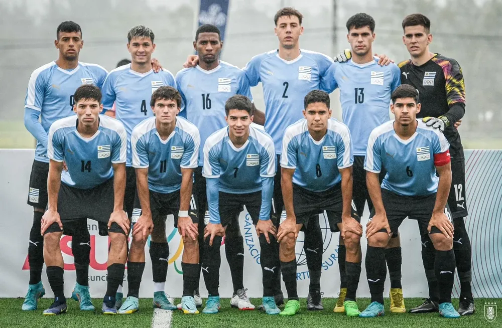 La selección uruguaya sub 20 masculina en los Odesur 2020