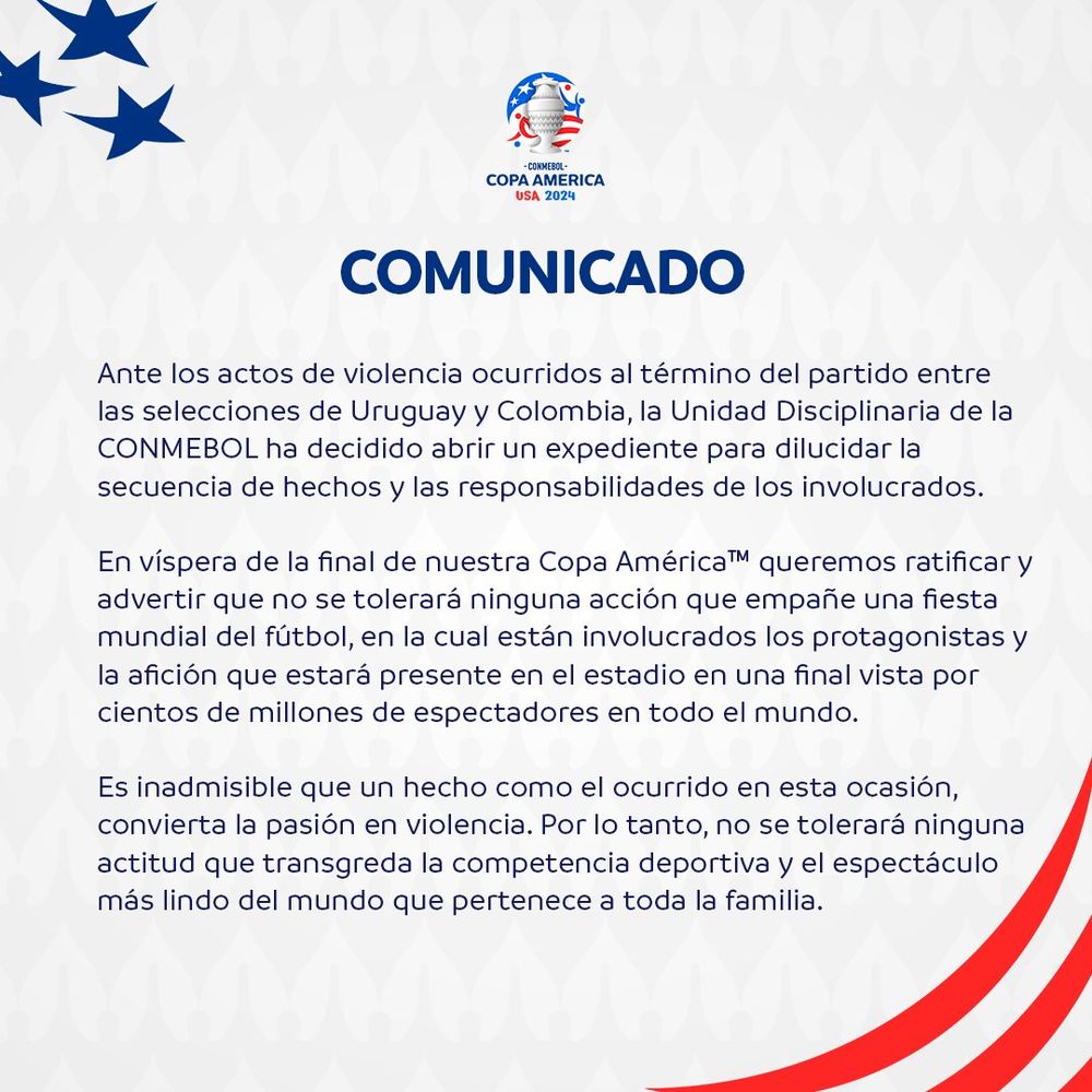 Comunicado de Conmebol