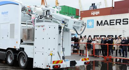 Escáneres en el puerto de Montevideo.