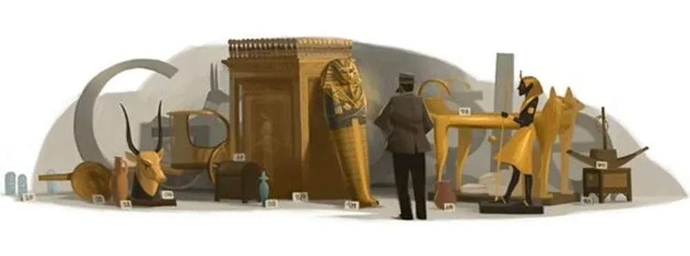 Doodle dedicado al epitólogo que descubrió la tumba de Tutankamón, Howard Carter