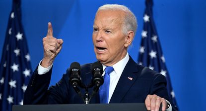 Joe Biden en la conferencia de prensa en Washington