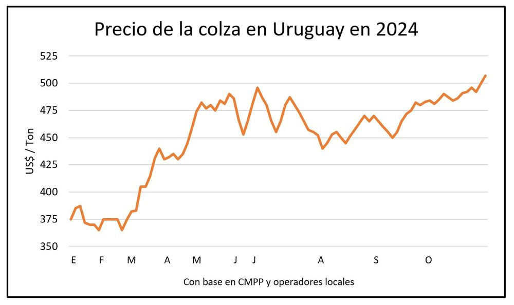 Colza, con valores firmes, Blasina y Asociados.