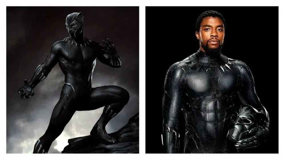 La iconografía sagrada africana fue el punto de partida del traje de Pantera Negra. Pirámides y triángulos son la base para el nuevo diseño del personaje luego de su debut en Capitán América: Civil War
