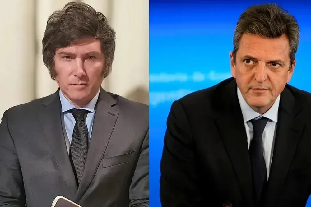 Javier Milei y Sergio Massa