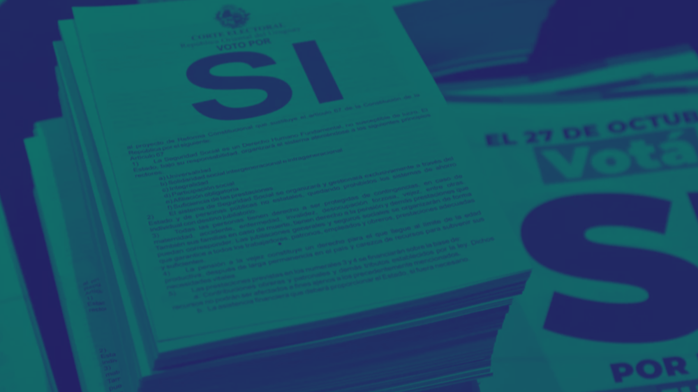Papeleta por el si del plebiscito de la seguridad social&nbsp;