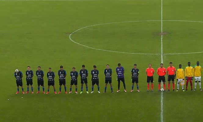 La sub 18 de Uruguay jugó con chalecos ante Senegal