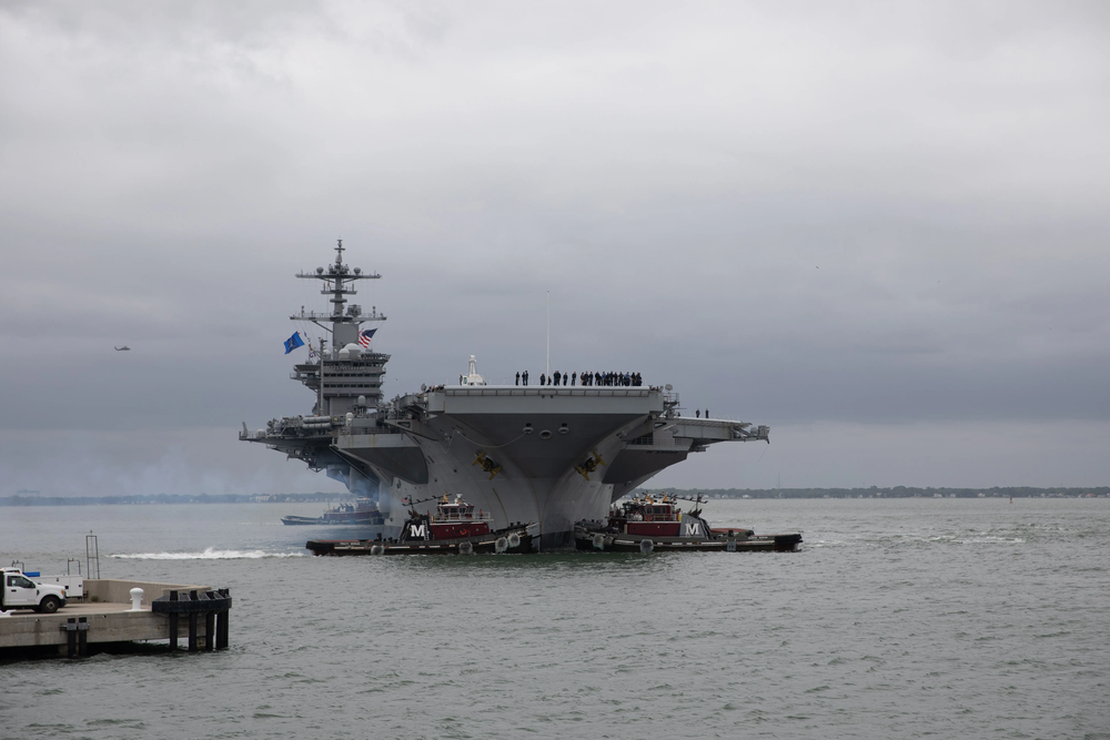 El portaaviones nuclear USS George Washington llegará a la Argentina el 29 y 30 de mayo