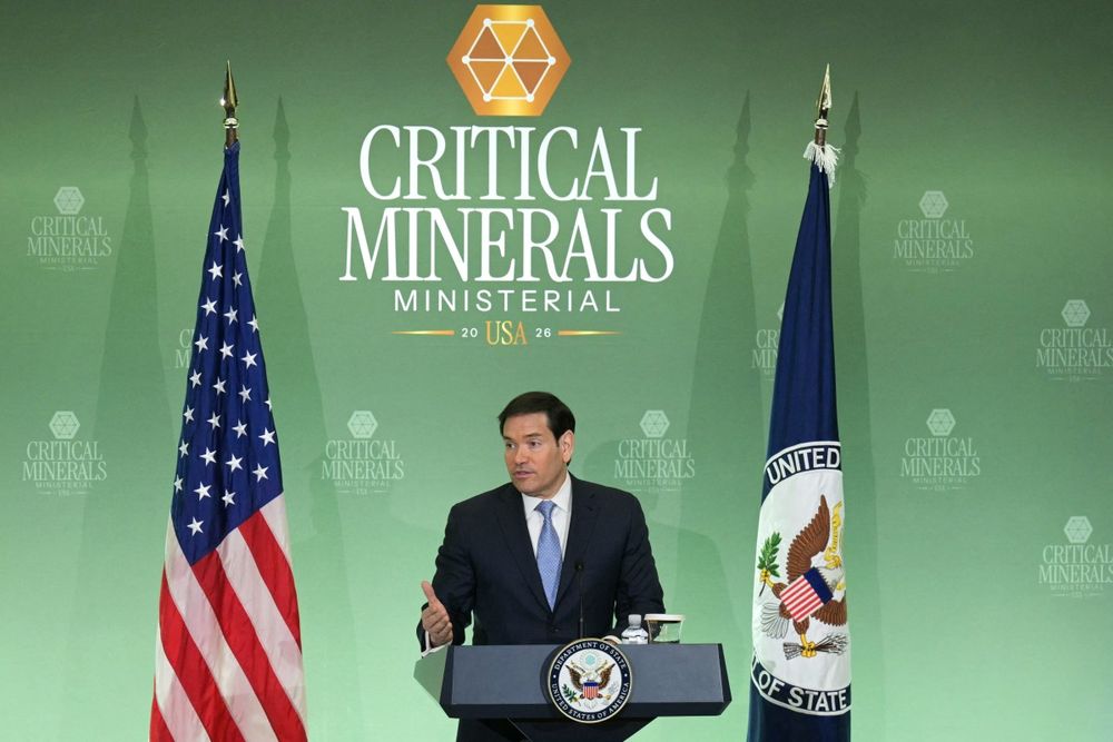 Marco Rubio en cumbre sobre minerales críticos - 4-2-26 - AFP