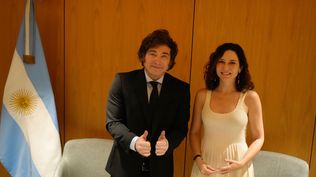La presidenta de la Comunidad de Madrid, Isabel Díaz Ayuso, y el presidente de Argentina, Javier Milei, en Madrid.