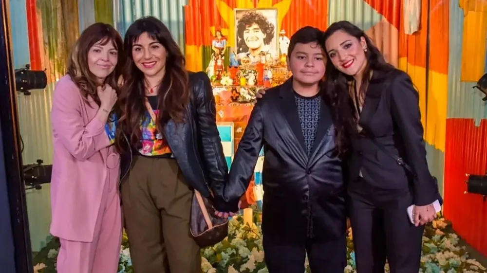 Los hijos de Diego Armando Maradona en la presentación del M10 memorial