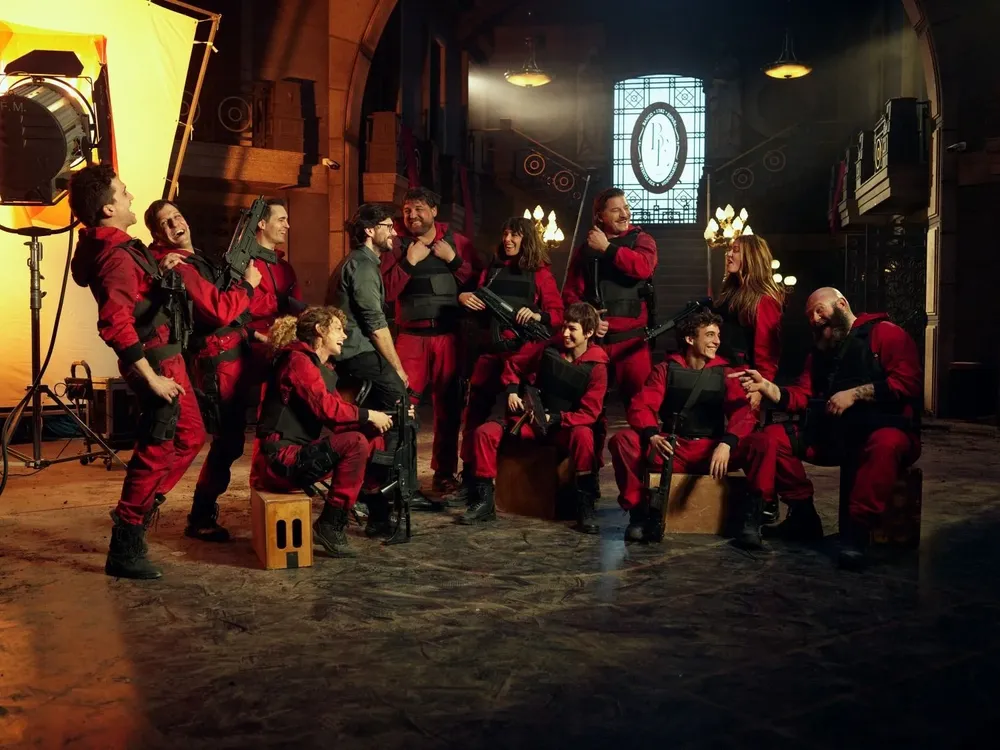 Parte del elenco de La Casa de Papel