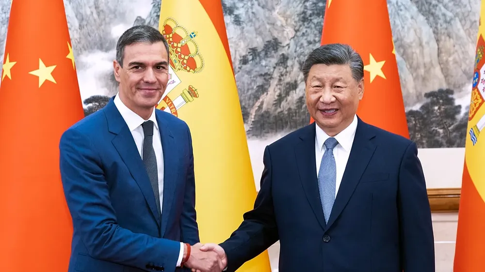 Pedro Sánchez y Xi Jinping