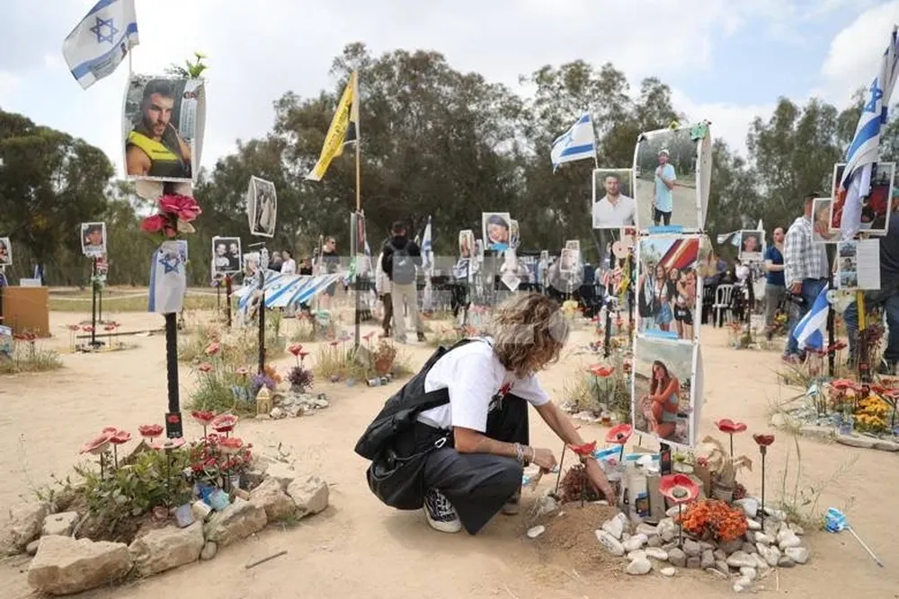 Homenaje a los asesinados en el festival de música Nova, en Israel.