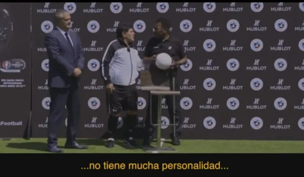 Maradona y Pelé en medio de la charla que se filtró