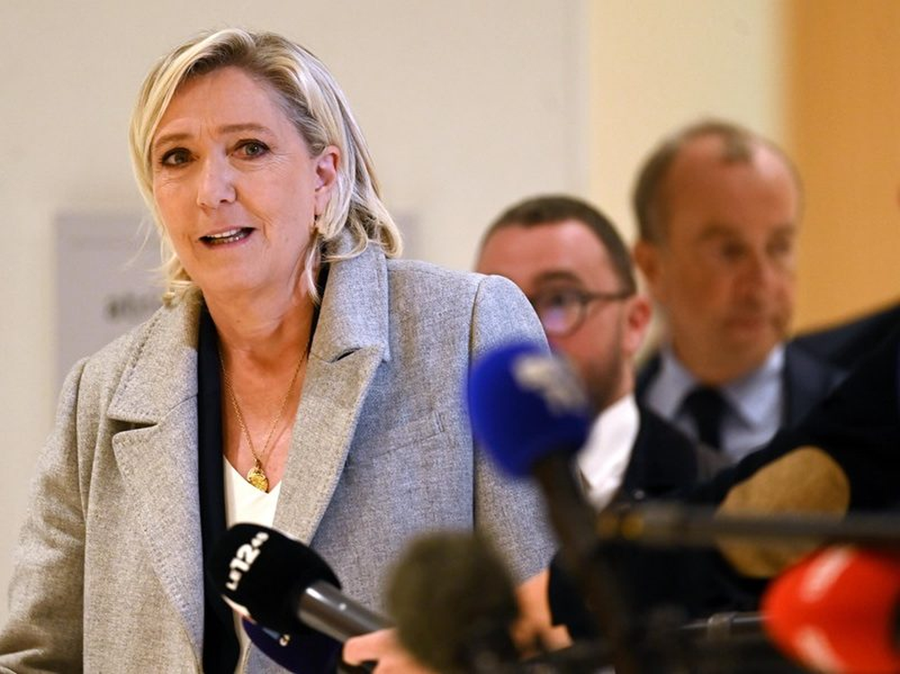 Marine Le Pen, líder de Agrupación Nacional (AN).