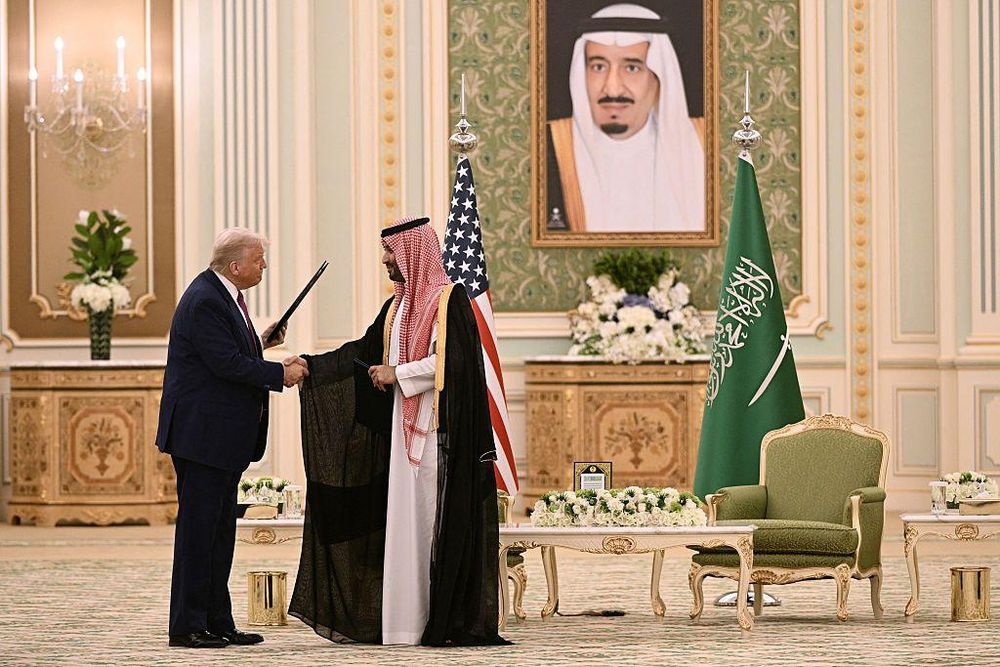 Donald Trump y el príncipe heredero saudí Mohammed bin Salman durante una reunión bilateral en Riad.
