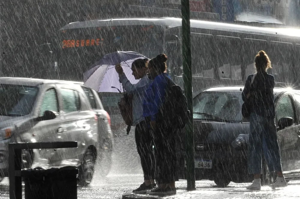 Día de lluvia en Montevideo