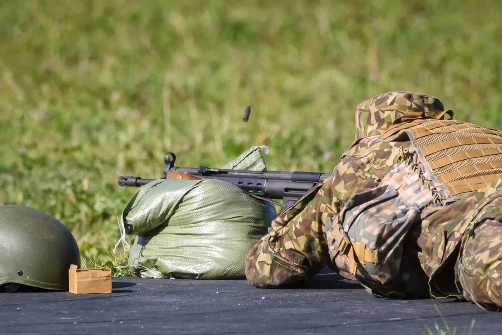 Soldado ruso en Ucrania.